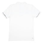 ADIDAS Mens White Polo Shirt M Cotton Blend Short Sleeve Logo Sport Basic