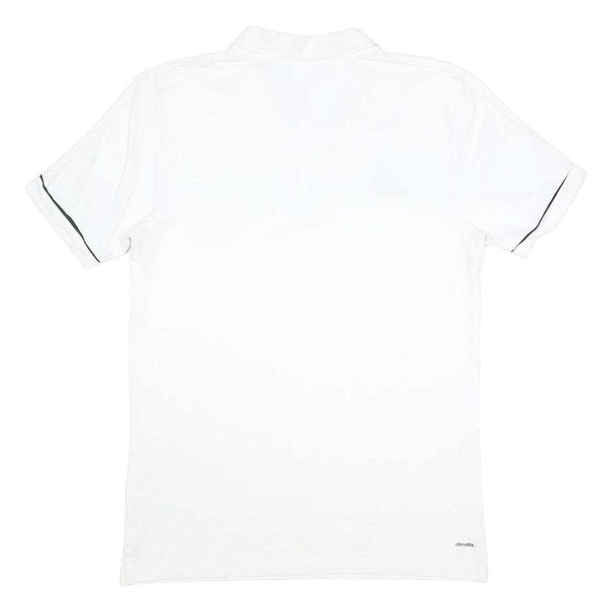 ADIDAS Mens White Polo Shirt M Cotton Blend Short Sleeve Logo Sport Basic