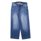 TOMMY HILFIGER Crop Womens Jeans Blue Regular Wide-Leg W28 L24