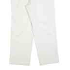 DOCKERS Mens Cotton Blend White Regular Straight Trousers W36 L30 Classic Zip