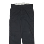DICKIES Mens Cotton Blend Black Regular Fit Straight Leg Trousers W32 L30
