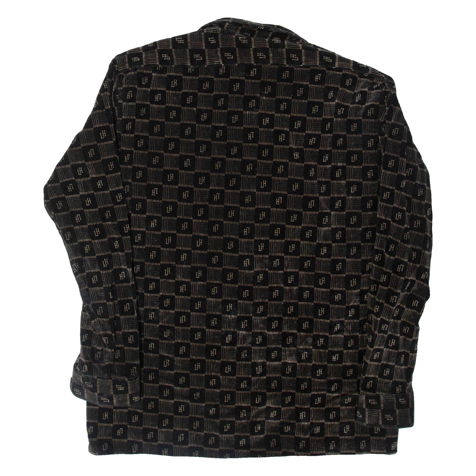 VESTY Mens Blazer Jacket Black Check XL
