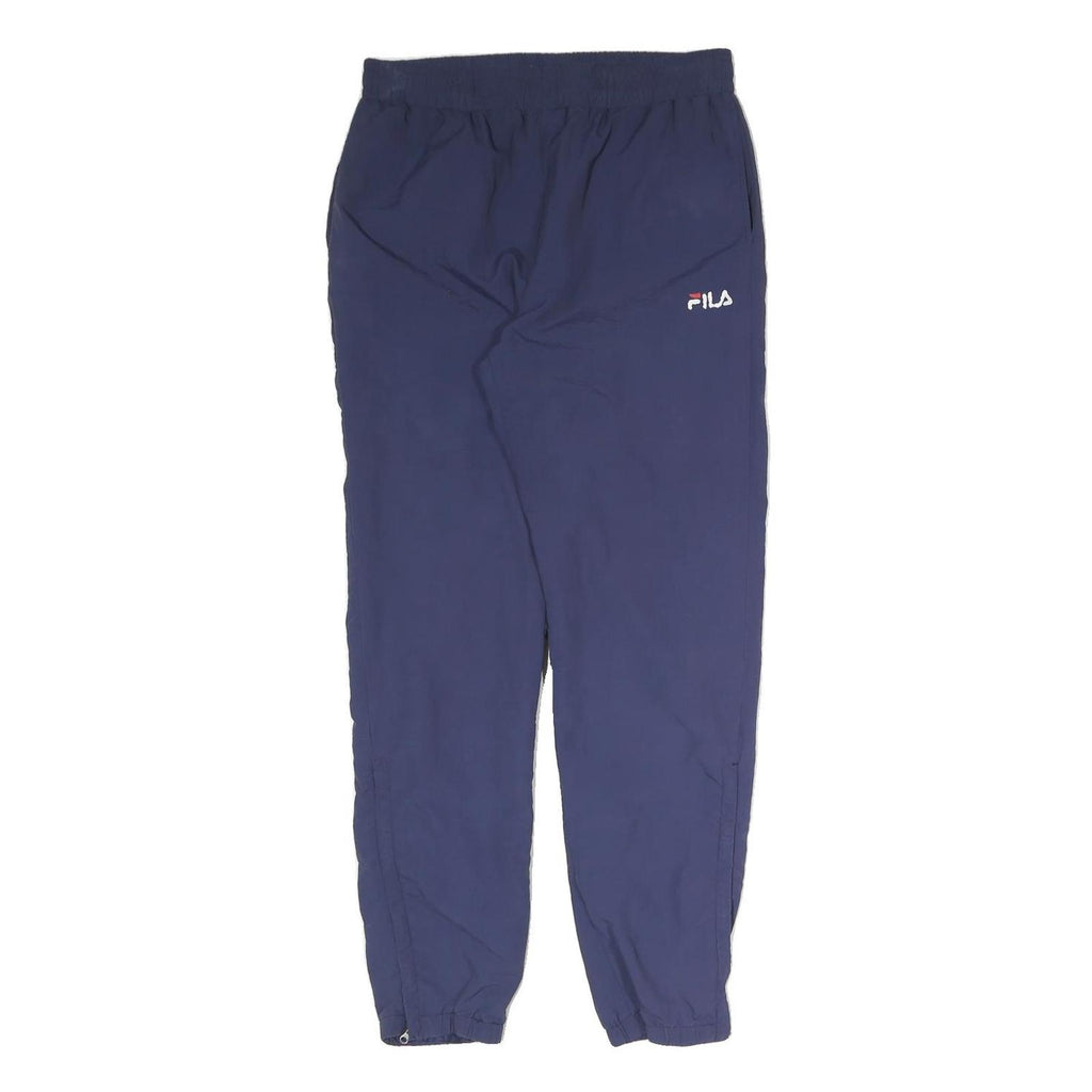 FILA Mens Joggers Navy Blue M W31 L30 Logo Elasticated Waist Adjustable Hem