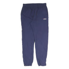 FILA Mens Joggers Navy Blue M W31 L30 Logo Elasticated Waist Adjustable Hem