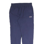 FILA Mens Joggers Navy Blue M W31 L30 Logo Elasticated Waist Adjustable Hem