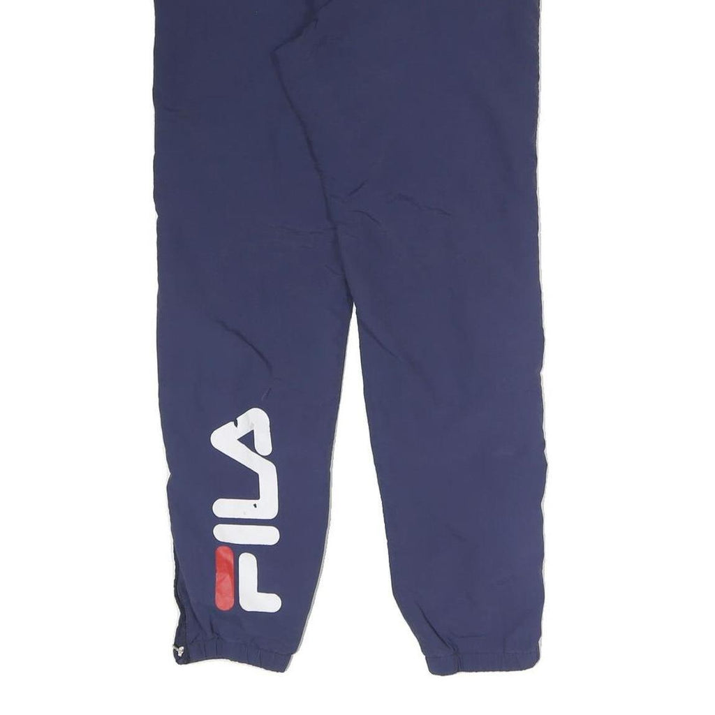 FILA Mens Joggers Navy Blue M W31 L30 Logo Elasticated Waist Adjustable Hem