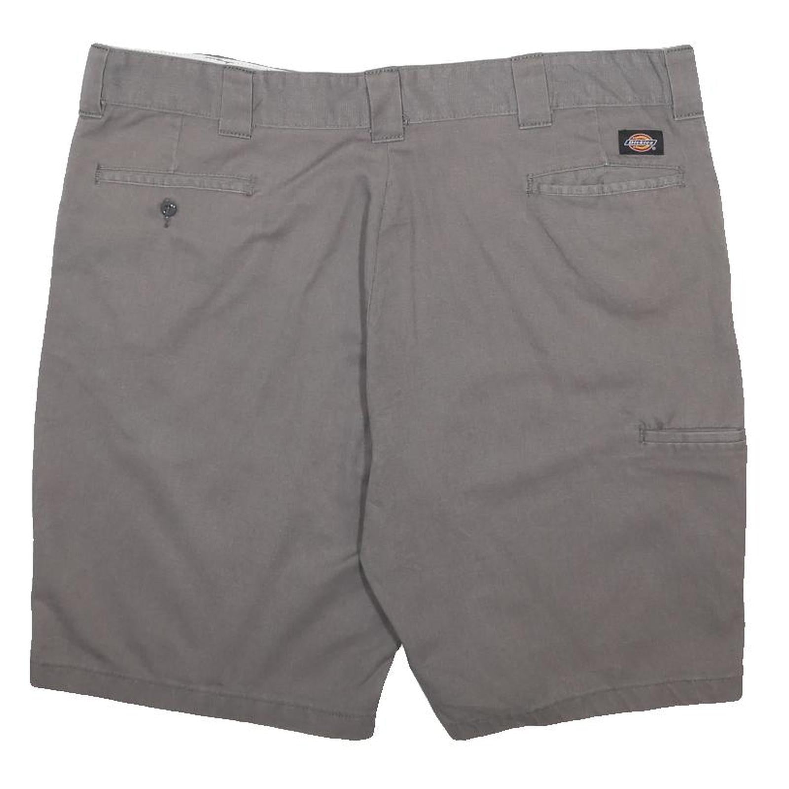 DICKIES Mens Shorts Grey Cotton Blend Casual 2XL W42 Workwear Pockets