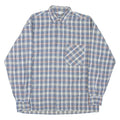 NEW WAVE Mens Shirt Blue Check Long Sleeve L