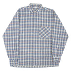 NEW WAVE Mens Shirt Blue Check Long Sleeve L