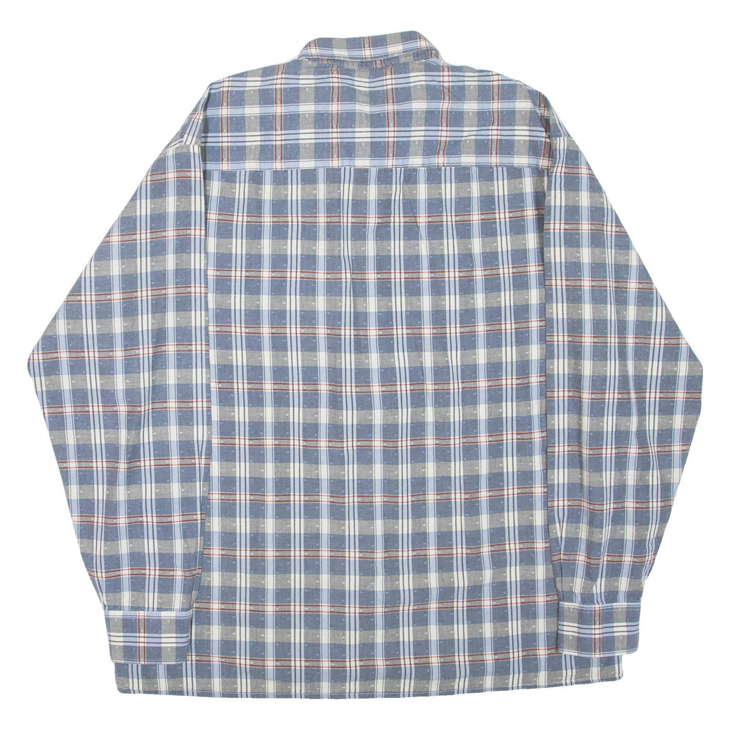 NEW WAVE Mens Shirt Blue Check Long Sleeve L