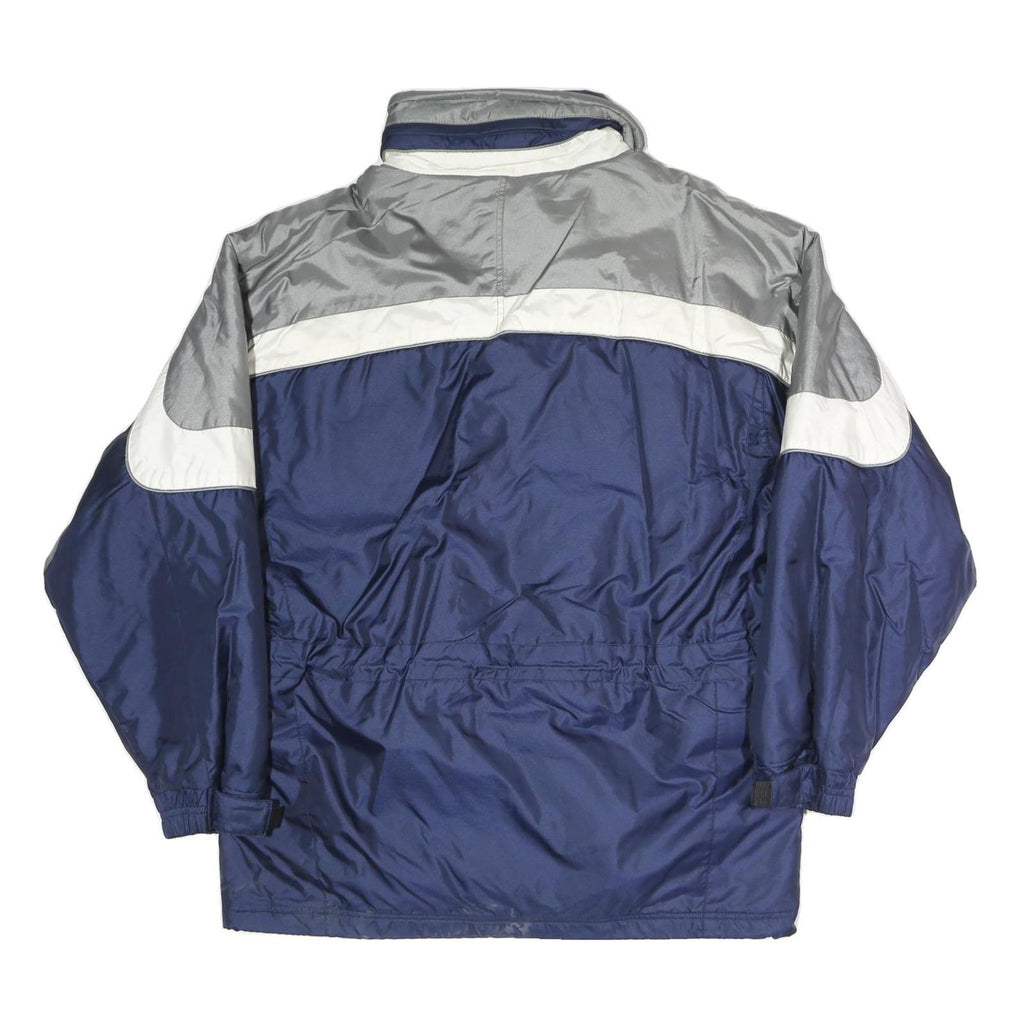 SUN SET Mens Blue & Grey Colourblock Outdoor Jacket XL Polyester Blend Zip