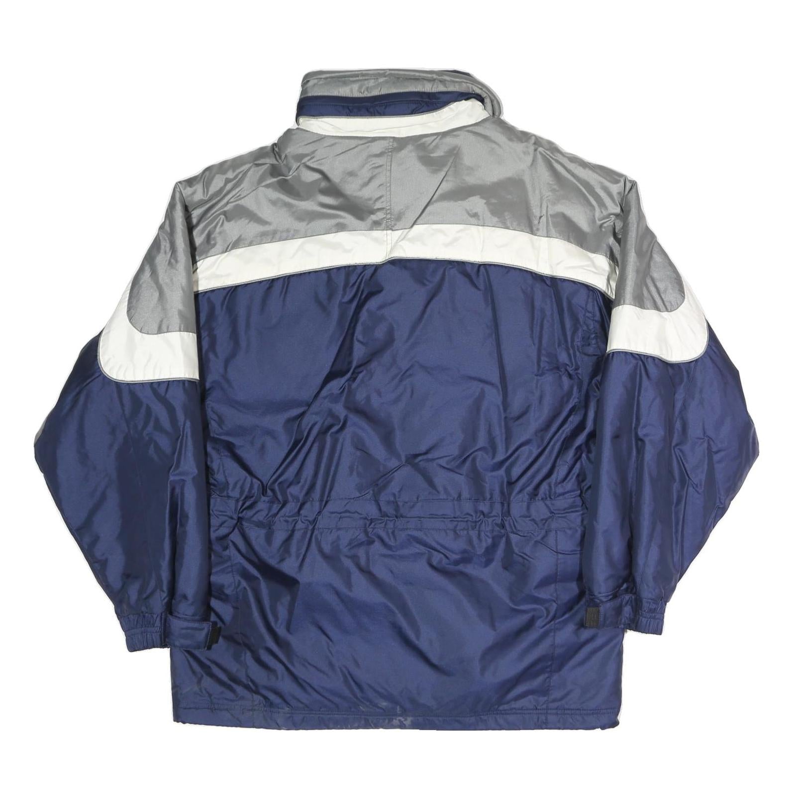 SUN SET Mens Blue & Grey Colourblock Outdoor Jacket XL Polyester Blend Zip