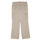 BANANA REPUBLIC Womens Relaxed Beige Cargo Trousers W30 L31 Cotton Blend Zip