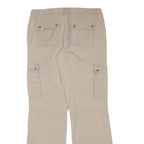 BANANA REPUBLIC Womens Relaxed Beige Cargo Trousers W30 L31 Cotton Blend Zip
