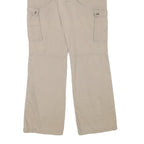 BANANA REPUBLIC Womens Relaxed Beige Cargo Trousers W30 L31 Cotton Blend Zip