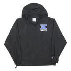 CHAMPION Mens Black K Soccer Coach Jacket M Polyester Plain Hooded Zip