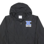 CHAMPION Mens Black K Soccer Coach Jacket M Polyester Plain Hooded Zip