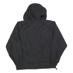 CHAMPION Mens Black K Soccer Coach Jacket M Polyester Plain Hooded Zip
