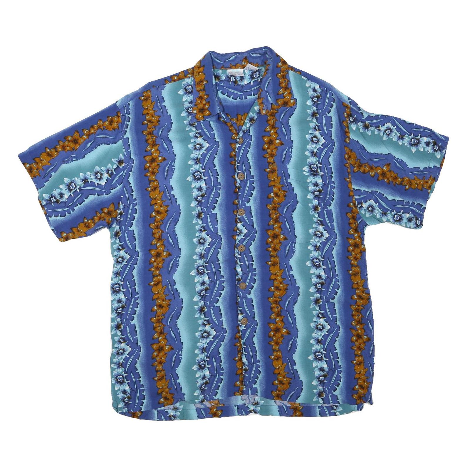 PRINCESS CRUISES Mens Blue Rayon Short Sleeve Shirt M Hawaiian Casual