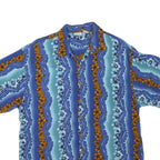 PRINCESS CRUISES Mens Blue Rayon Short Sleeve Shirt M Hawaiian Casual