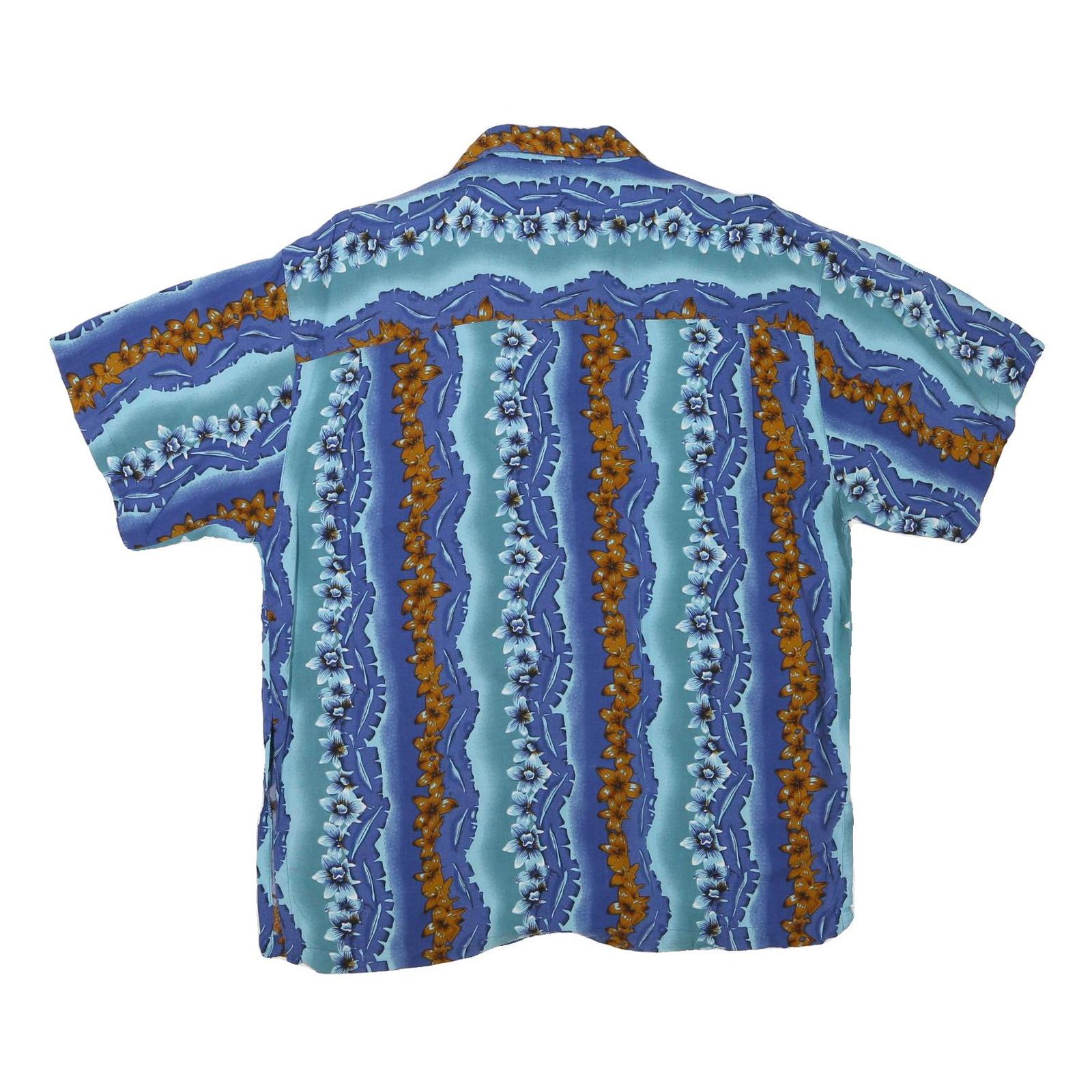 PRINCESS CRUISES Mens Blue Rayon Short Sleeve Shirt M Hawaiian Casual