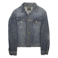 LEE Mens Blue Denim Jacket L Cotton Blend Button Closure Casual Classic Fit