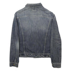 LEE Mens Blue Denim Jacket L Cotton Blend Button Closure Casual Classic Fit