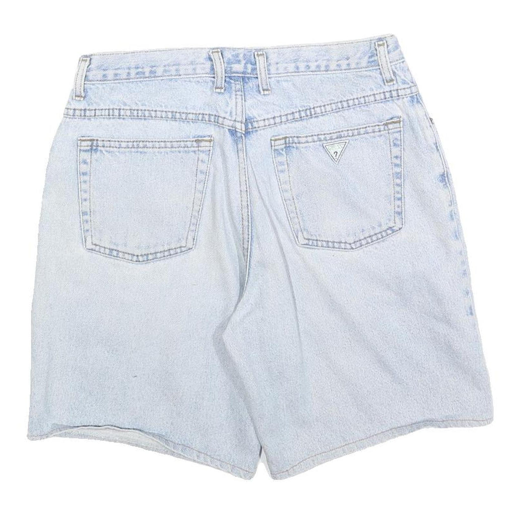 GUESS Mens Shorts Blue Cotton Casual M W33 Denim Light Wash