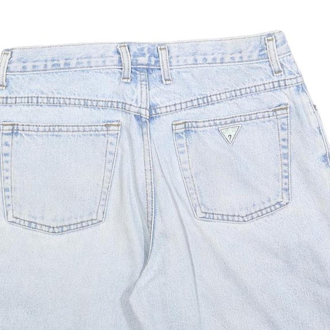 GUESS Mens Shorts Blue Cotton Casual M W33 Denim Light Wash