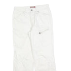 CELIO SPORTSWEAR Womens Cotton Blend White Regular Fit Straight Trousers W30 L30