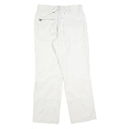 CELIO SPORTSWEAR Womens Cotton Blend White Regular Fit Straight Trousers W30 L30