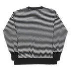 DKNY Womens Black & Grey Patterned Jumper Crew Neck Basic Knit S Designer Cotton