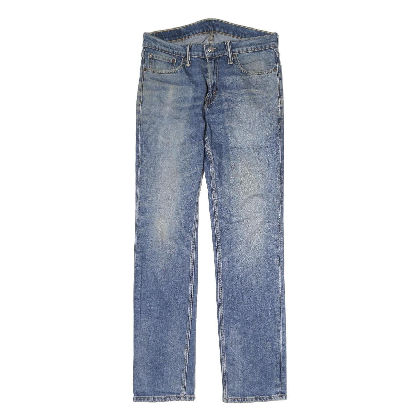 LEVI'S 511 Mens Jeans Blue Regular Slim Denim Medium W30 L32 Classic Zip Zip Fly