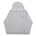 ADIDAS Mens Grey Pullover Hoodie S Casual Cotton Blend Lightweight