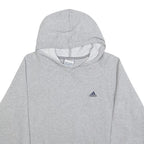 ADIDAS Mens Grey Pullover Hoodie S Casual Cotton Blend Lightweight