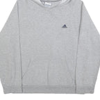 ADIDAS Mens Grey Pullover Hoodie S Casual Cotton Blend Lightweight