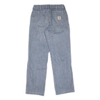 CARHARTT Womens Regular Fit Straight Leg Denim Light Blue Jeans W28 L29 Zip