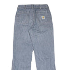 CARHARTT Womens Regular Fit Straight Leg Denim Light Blue Jeans W28 L29 Zip