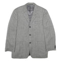 LANIFICIO CAMPORE Mens Grey Wool Blend Classic Jacket XL Woven Button Formal