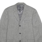 LANIFICIO CAMPORE Mens Grey Wool Blend Classic Jacket XL Woven Button Formal