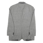 LANIFICIO CAMPORE Mens Grey Wool Blend Classic Jacket XL Woven Button Formal