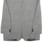 LANIFICIO CAMPORE Mens Grey Wool Blend Classic Jacket XL Woven Button Formal