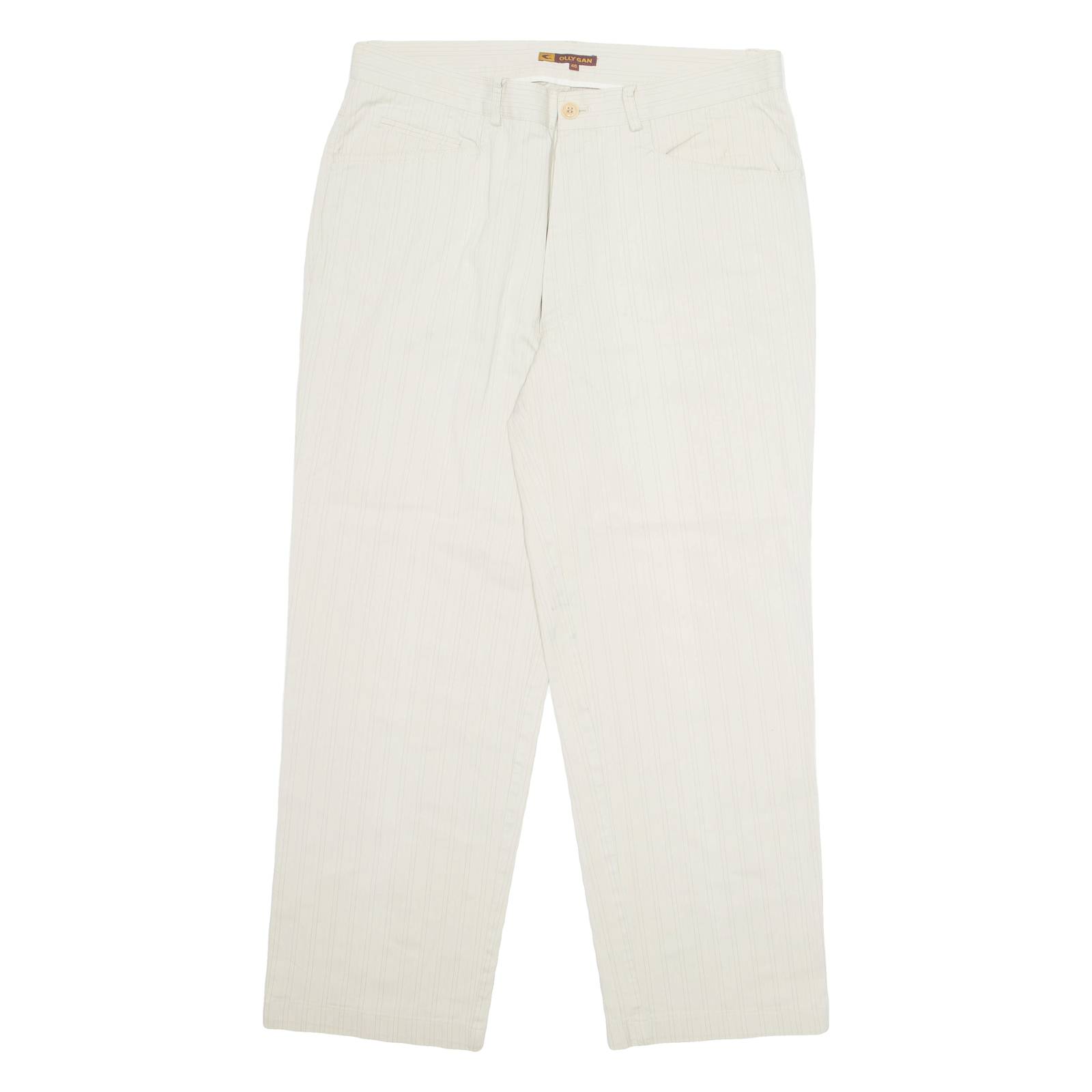 OLLY GAN Workwear Mens Trousers Beige Regular Straight W34 L27