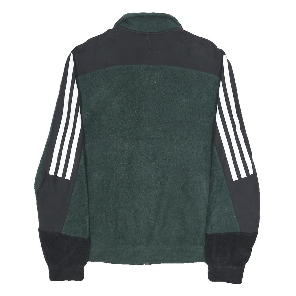ADIDAS Mens Green & Black Track Jacket M Polyester Zip Casual Sportswear