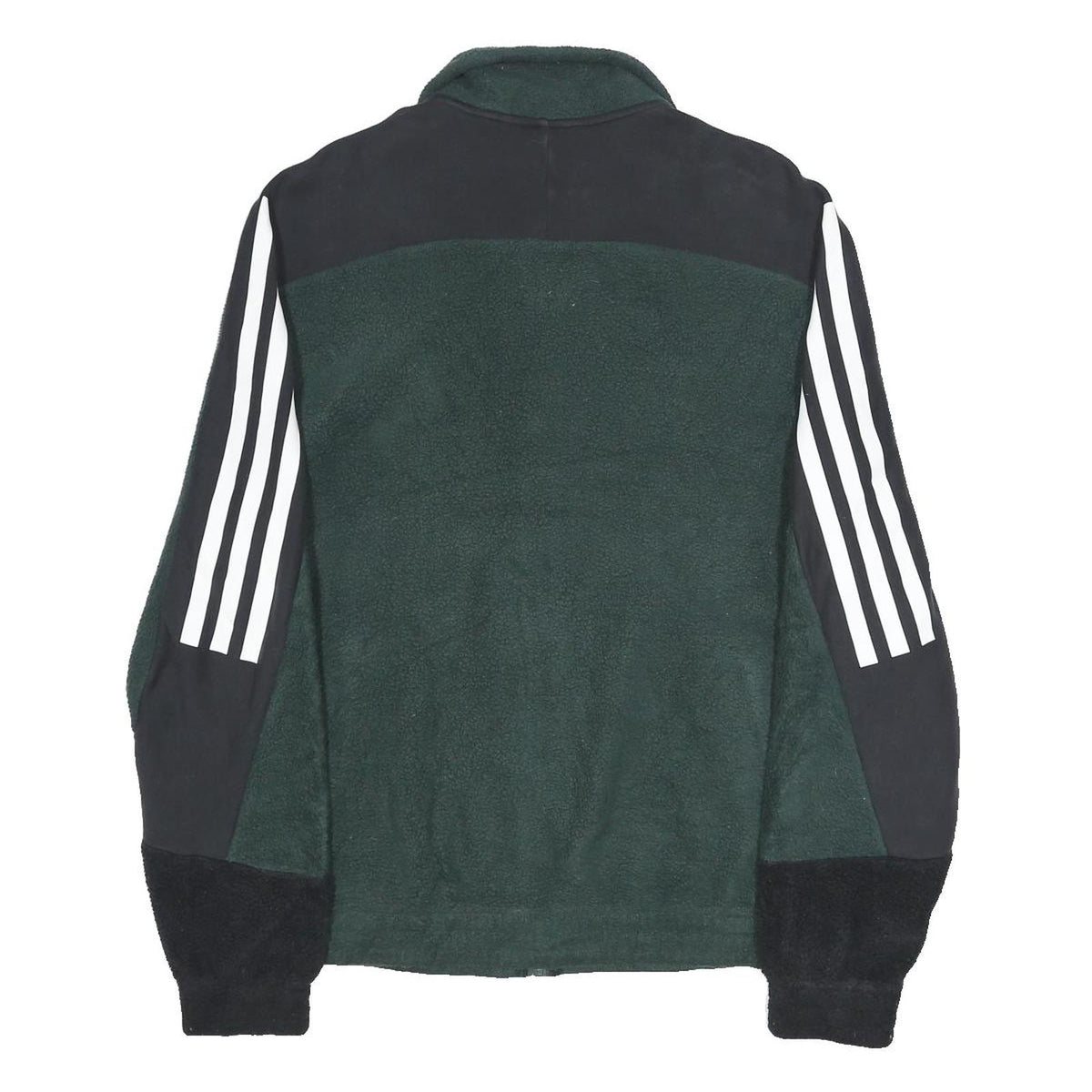 ADIDAS Mens Green & Black Track Jacket M Polyester Zip Casual Sportswear