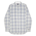 TOMMY HILFIGER Mens Blue & Grey Check Shirt M Classic Cotton Long Sleeve Casual