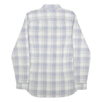 TOMMY HILFIGER Mens Blue & Grey Check Shirt M Classic Cotton Long Sleeve Casual