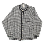 POLO ACTIVEWEAR Womens Overcoat Coat Black Houndstooth M