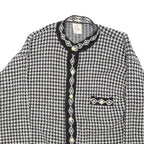 POLO ACTIVEWEAR Womens Overcoat Coat Black Houndstooth M