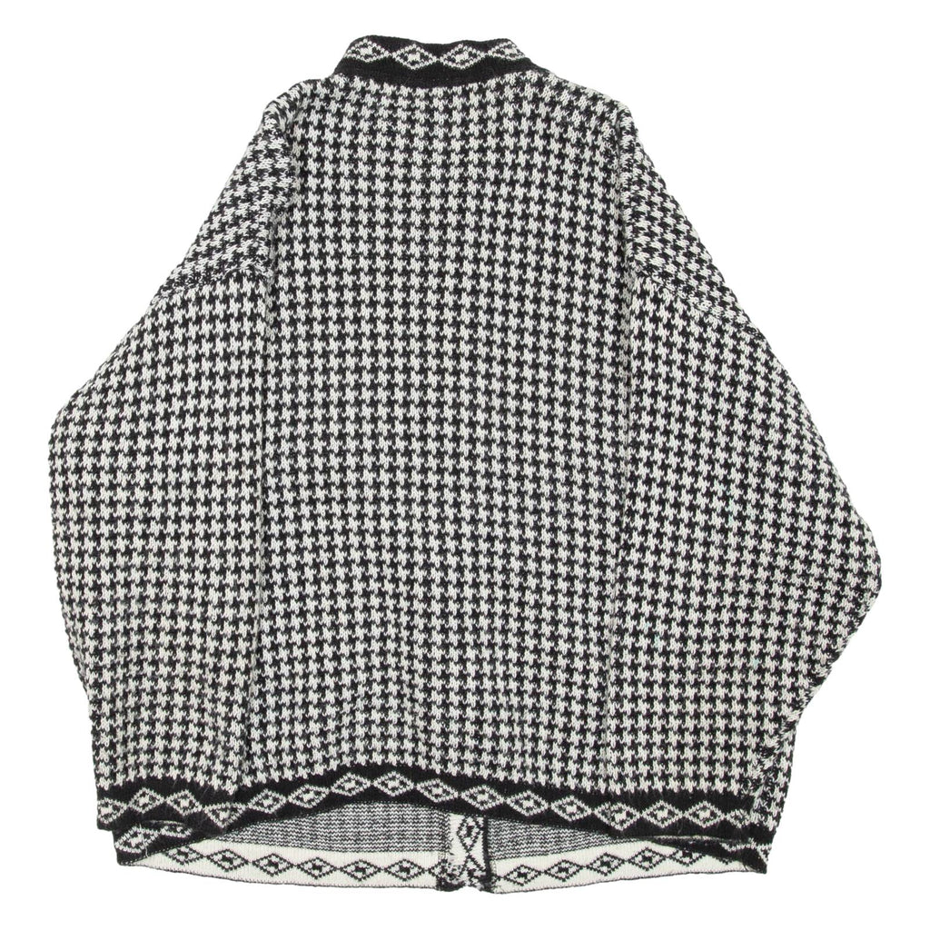 POLO ACTIVEWEAR Womens Overcoat Coat Black Houndstooth M